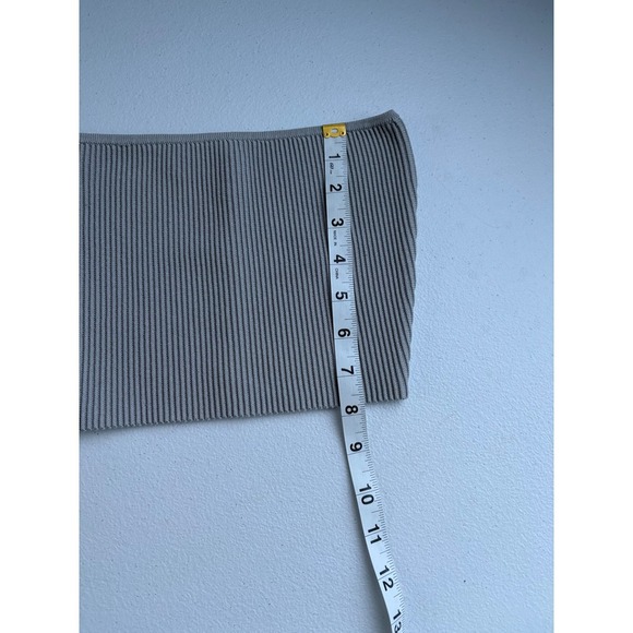 Babaton Ribbed Tube Top Women's XXS Gray Sleeveless Knit Casual Cute - Picture 6 of 6